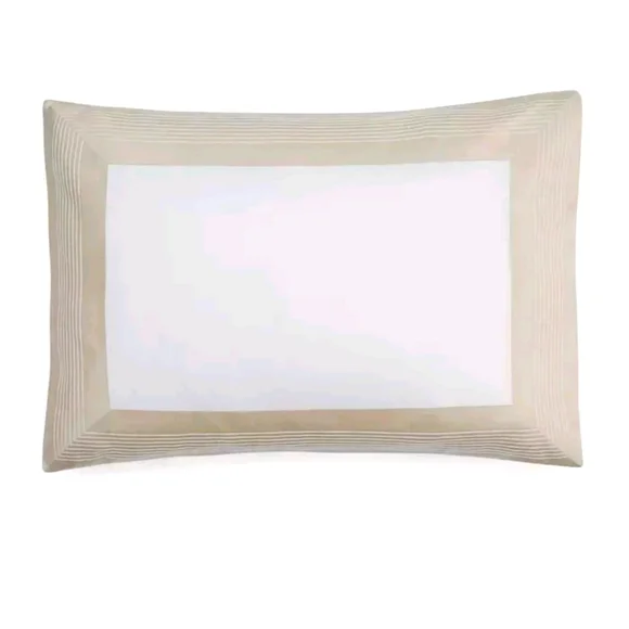 TWO FRETTE H.C. PORTO EURO SHAMS New SET OF 2 SHAMS WHITE / SANDSTONE - Picture 2 of 2